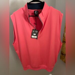 FootJoy Men’s Golf Half Zip Coral Pullover Vest Sz. Medium NWT